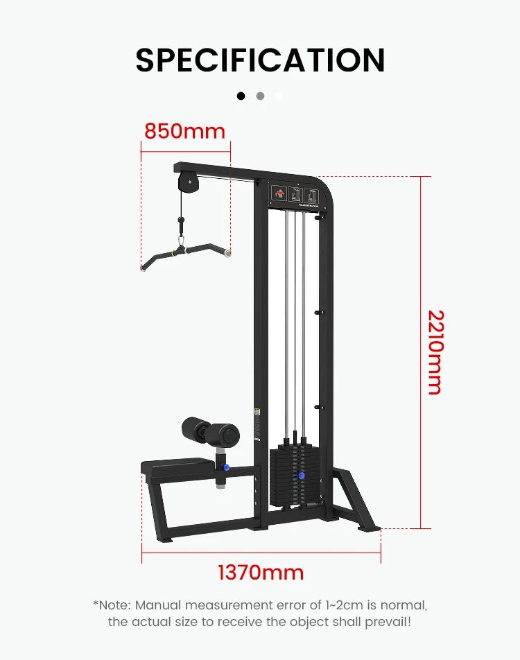 Adjustable Weight Stack Lat Pulldown Machine with Ergonomic Handles for Home Fitness Enthusiasts
