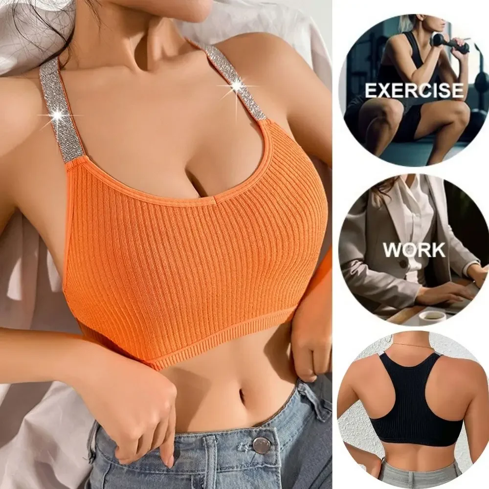 

Sport Bra Soft Backless Women Fitness Bra Street Style Vest Gym Sports Top Push Up Bra Breathable Lingerie Underwear Tops Sexys