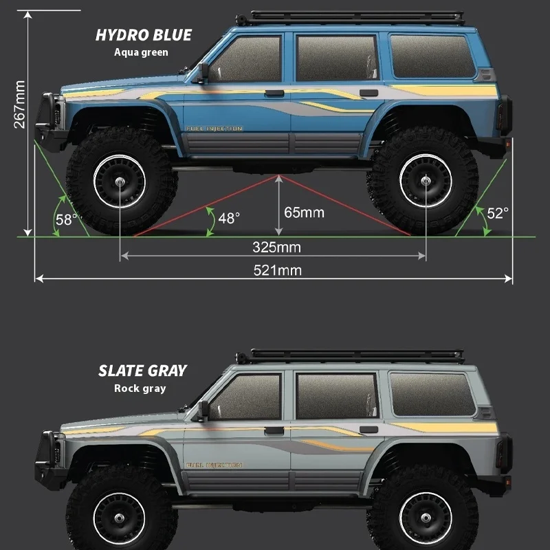 ใหม่ 2025 YK4107 1/10 RC Crawler ถังเปิด Portal เพลานน้ํามันแรงกระแทกต่ํา CG ที่สมจริง PC Shell เกียร์โลหะทั้งหมด - Ultimate ปีนเขา