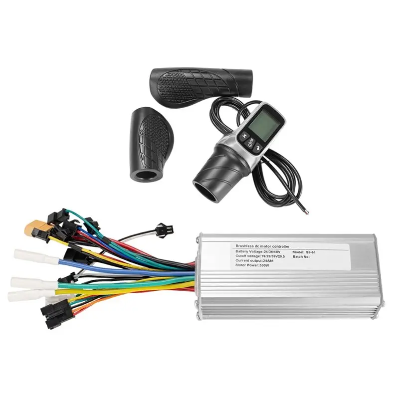 

AB41-Ebike Accessories Electric Bike Brushless Controller 500W 25A With LCD Display 24V 36V 48V Scooter Motor Controller