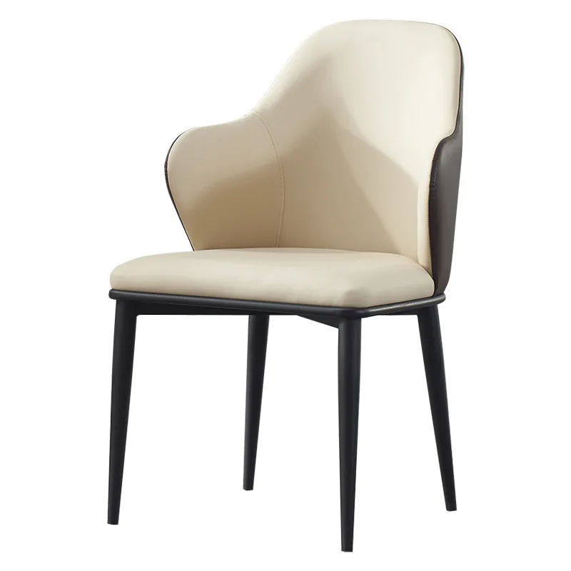 

Dining chair household simple modern restaurant light luxury hotel Internet celebrity leather chair book desk chair back