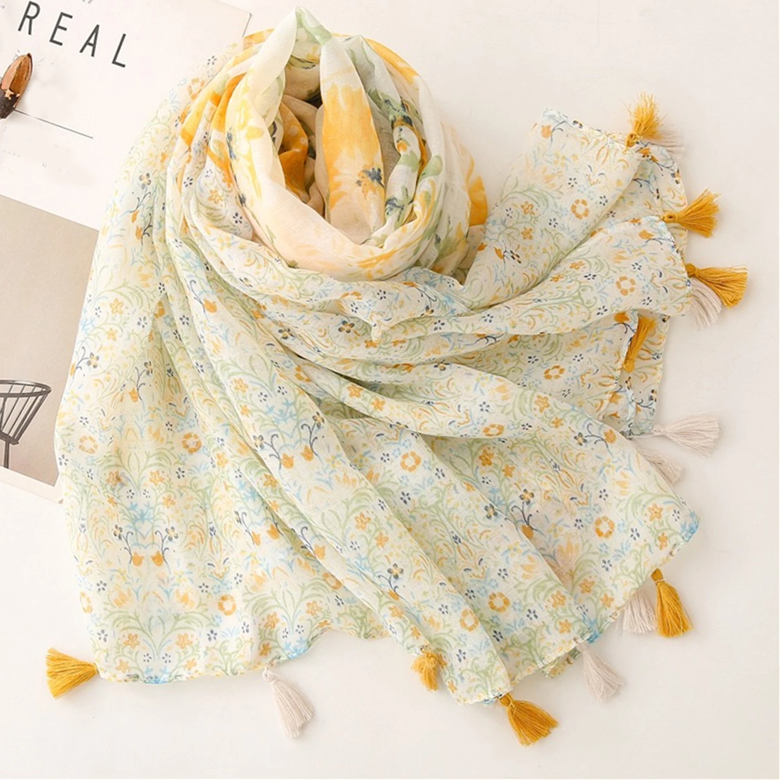 Popular 180X90cm Lrage Scarf The Four Seasons New Bandanna Luxury Design Print Warm Shawl Women Fashion Cotton And Linen Scarves