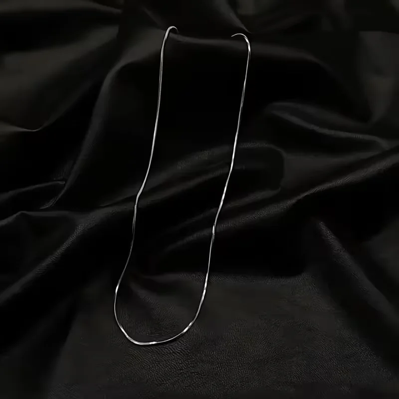 Classic Minimalist 1mm Thin Round Snake Chain Stainless Steel Necklace Durable Stylish Solid Neck Jewelry Men Woman Silver Color