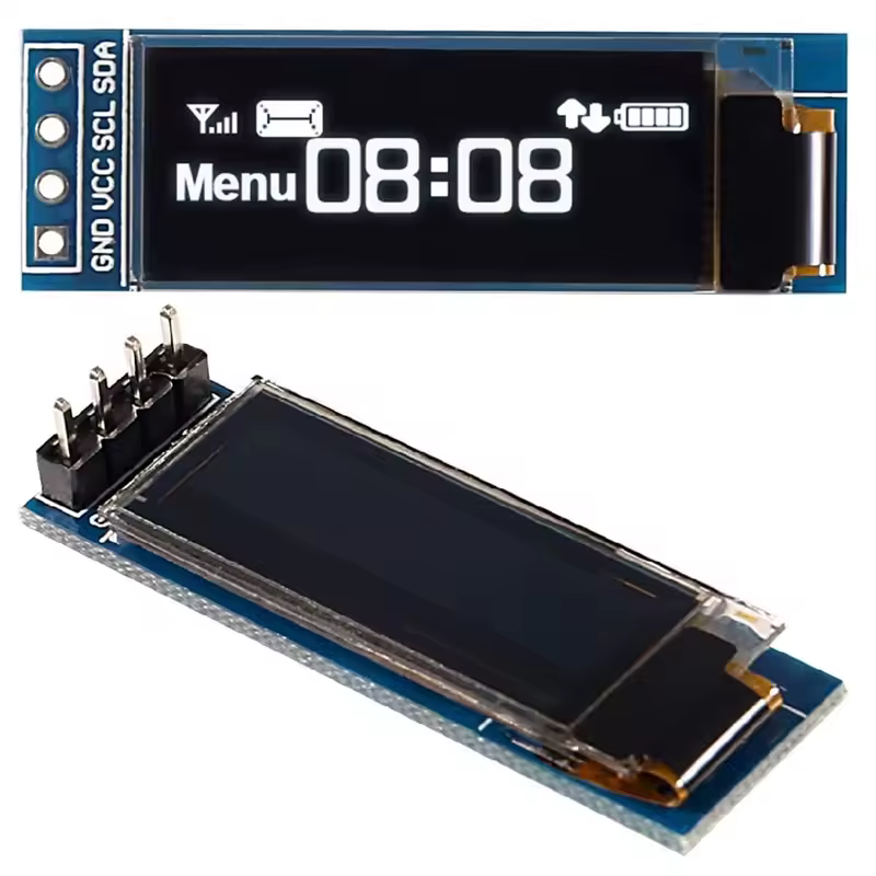 0.96 Inch OLED Display Module SSD1306 I2C IIC SPI Serial 128X64 LCD 4 Pin YellowBlue WhiteBlue for Arduino(Pin Headers Soldered) - Image 7