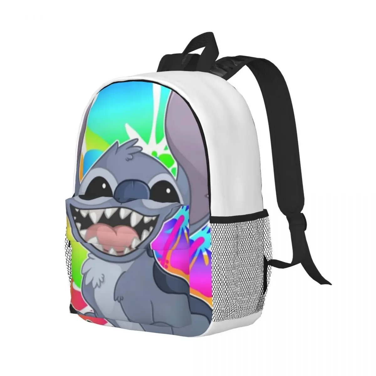 Disney Stitch 15-Inch Waterproof Backpack - Lightweight Travel Bag with Multiple Pockets for Organization