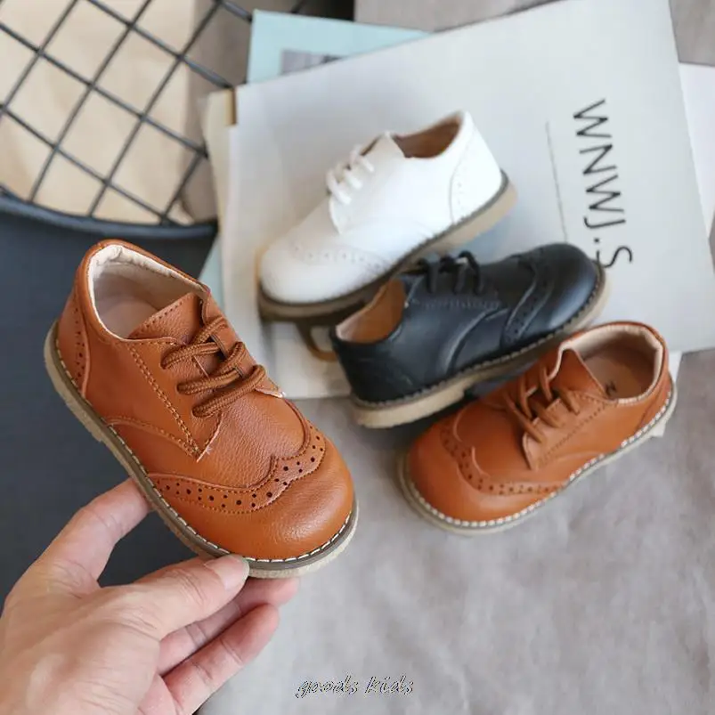 New Spring Autumn Children Leather Shoes For Boys Girls Casual Shoes Kids Soft Bottom Casual Outdoor Shoes Baby Sneakers