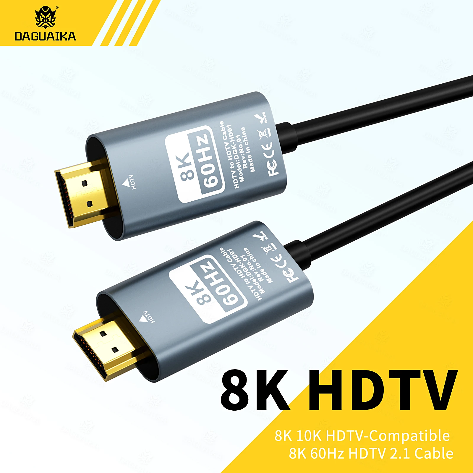 8K 10K HDMI Cable 48Gbps HighSpeed Cable-4K@120Hz 8K@60Hz, DTS:X, HDCP 2.2 & 2.3, HDR 10 Compatible with Roku TV/PS5/HDTV/Bluray