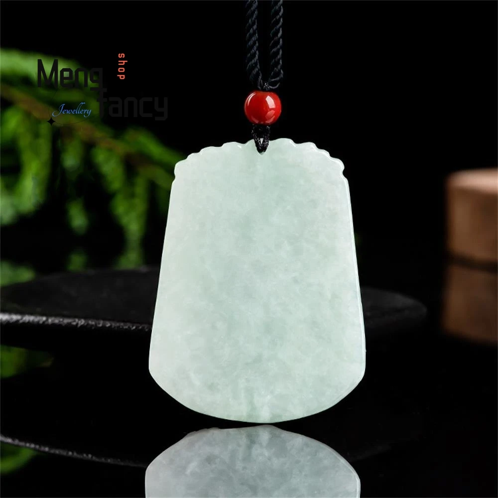 Natural Jadeite Chinese Zodiac Dragon Pendant Charms Fashion Men Women Necklace Fine Jewelry Luxury Amulet Mascots Holiday Gifts