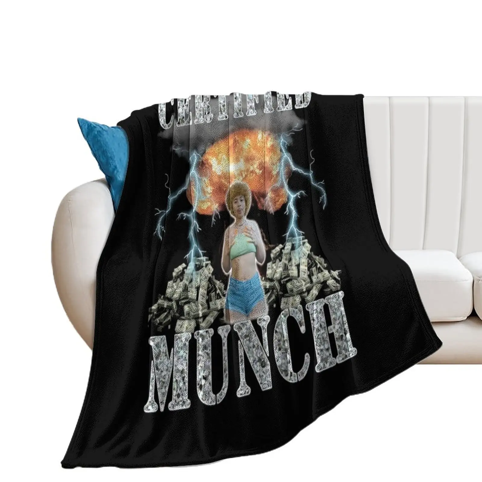 Certified Munch Throw Blanket Picnic Large Blankets