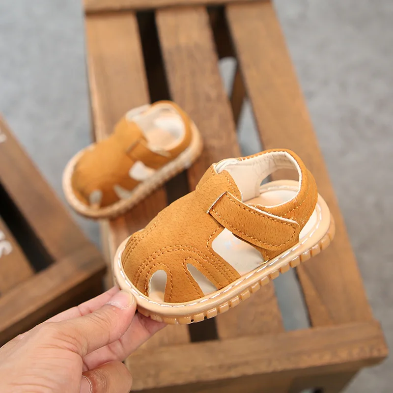 Sandalias de verano para bebés, zapatos para niños pequeños, primeros pasos, fondo suave, sandalias de playa para niños