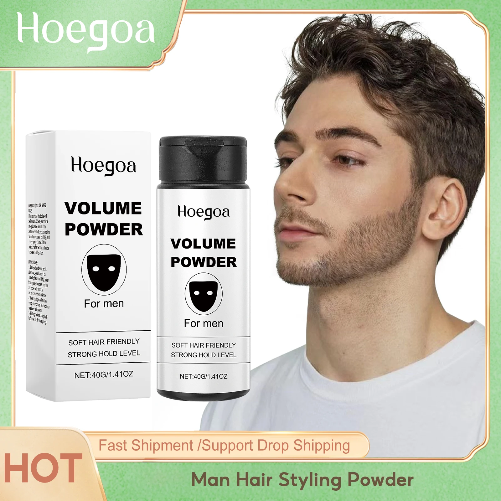 

Hoegoa Man Hair Styling Powder Lasting Fluffy Increases Volumizing Instant Cover Regrowth For Roots Hair Shaping Fiber Powders