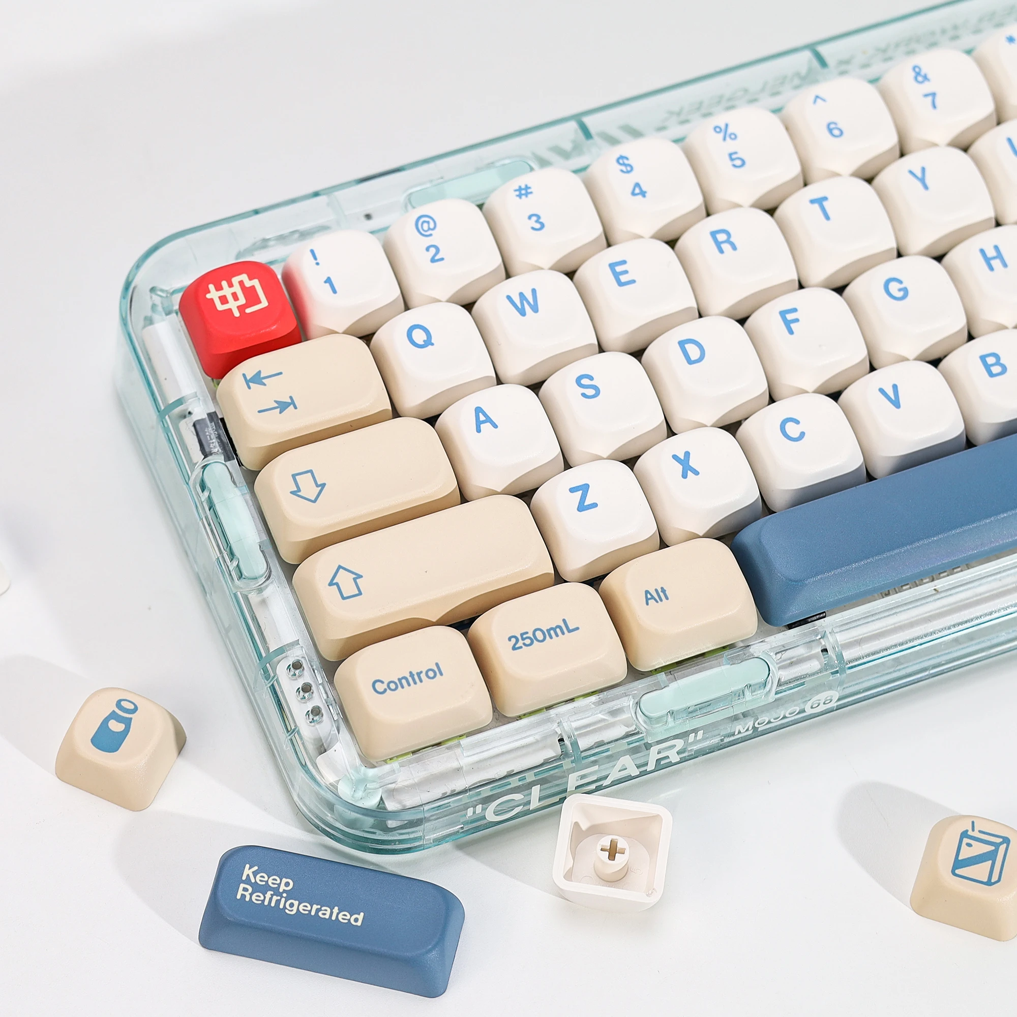 KBDiy GMK SoyMilk Keycaps PBT Set KOA Profile Retro ISO Keycap For Mechanical Keyboard Game Korean Russian Key Caps 60% Custom