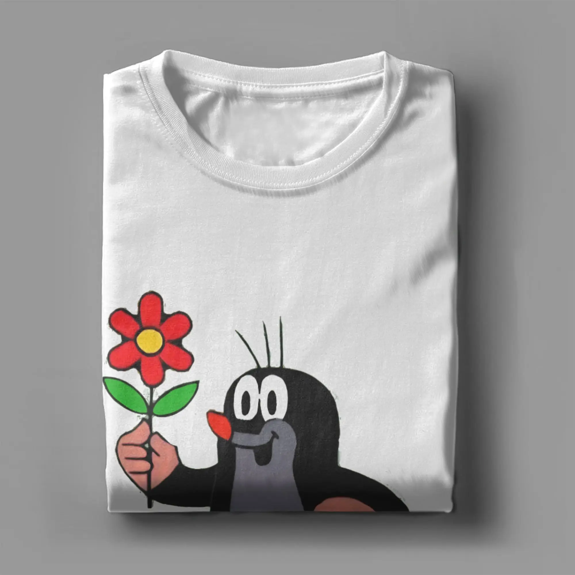 Men's Czech Cartoon Krtek Mole T Shirts  Cotton Top Tees Summer Y2K Basic Short-Sleeve T Shirt O Neck Fashion Tshirt New Arrival