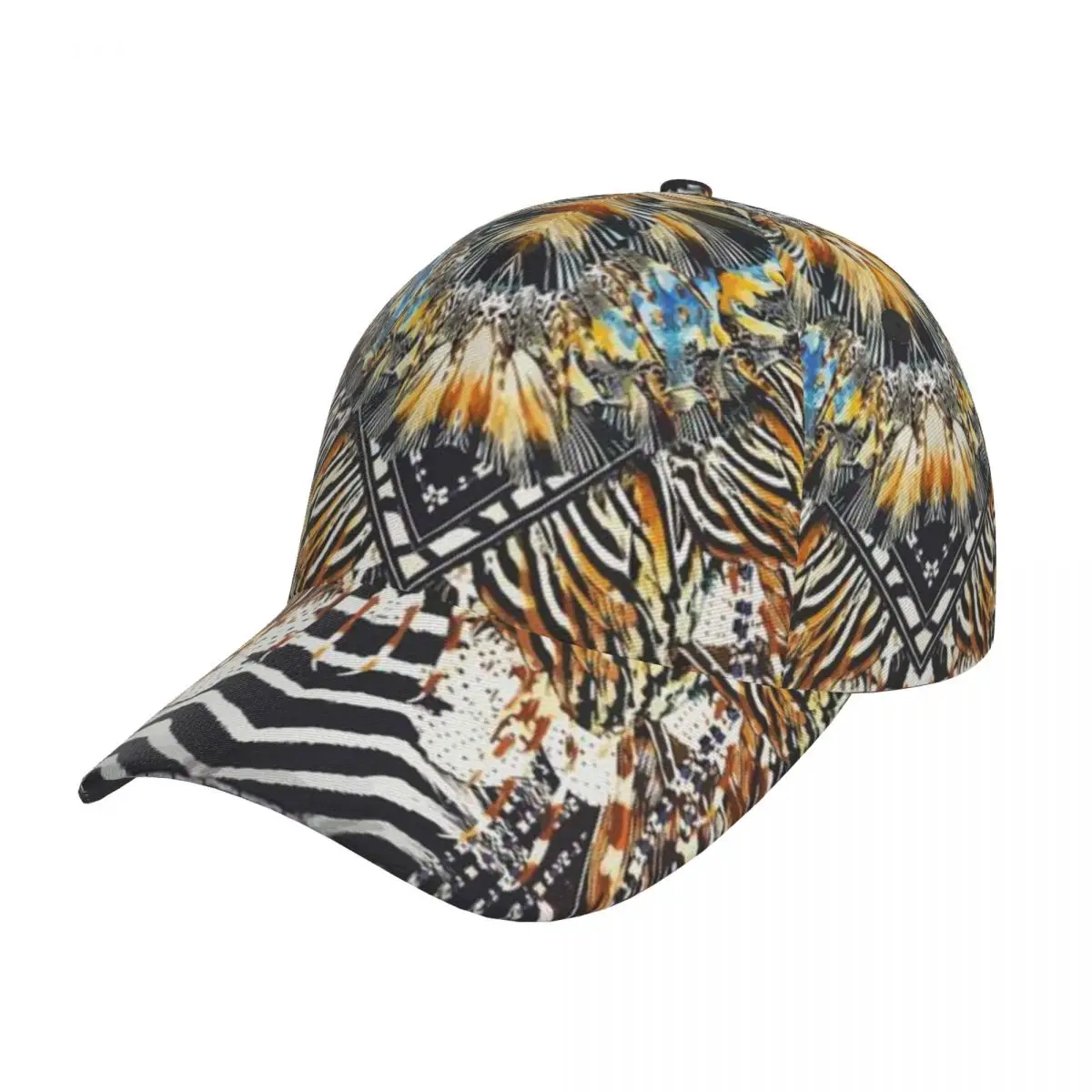 

Abstract Animal Striped Zebra And Parrot Baseball Cap Fishing Caps Outdoor Hunting Hiking Hat