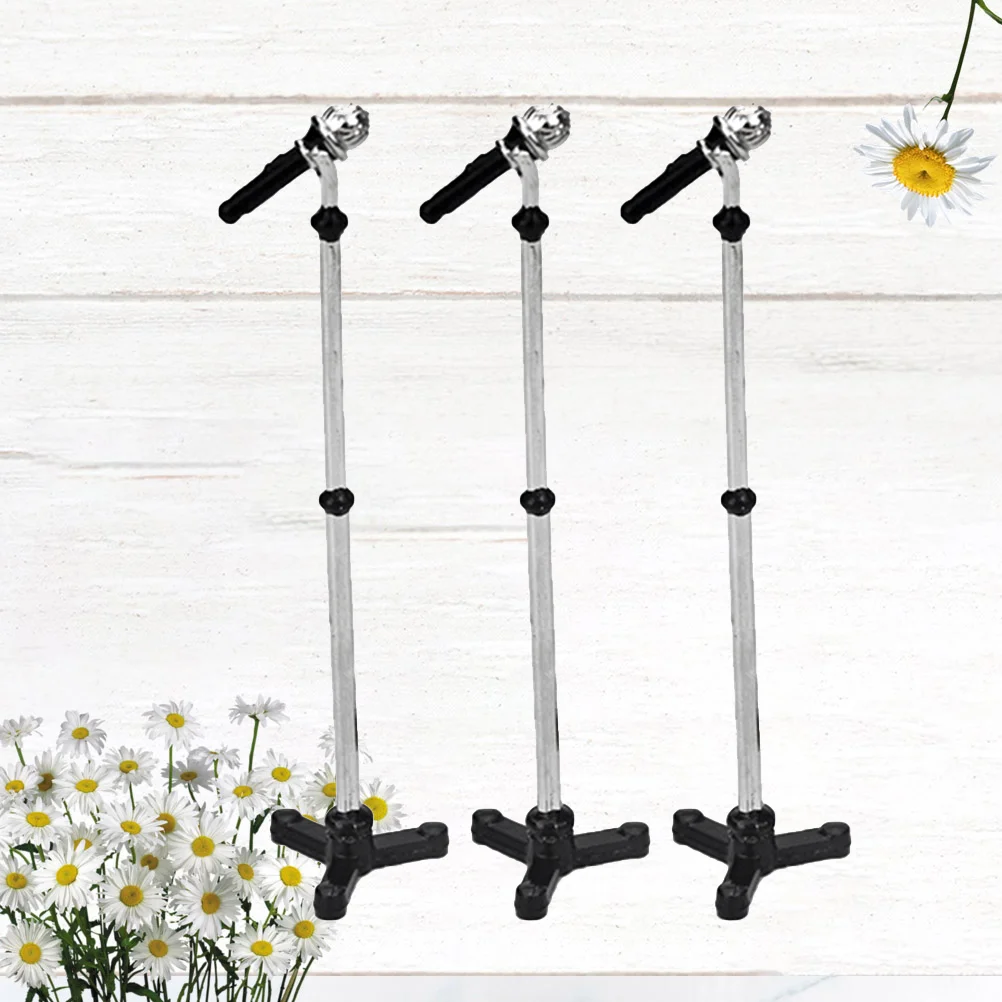 

Microphone Model Prop Home Decor Mini House Supplies Kidcraft Playset Ornament Child