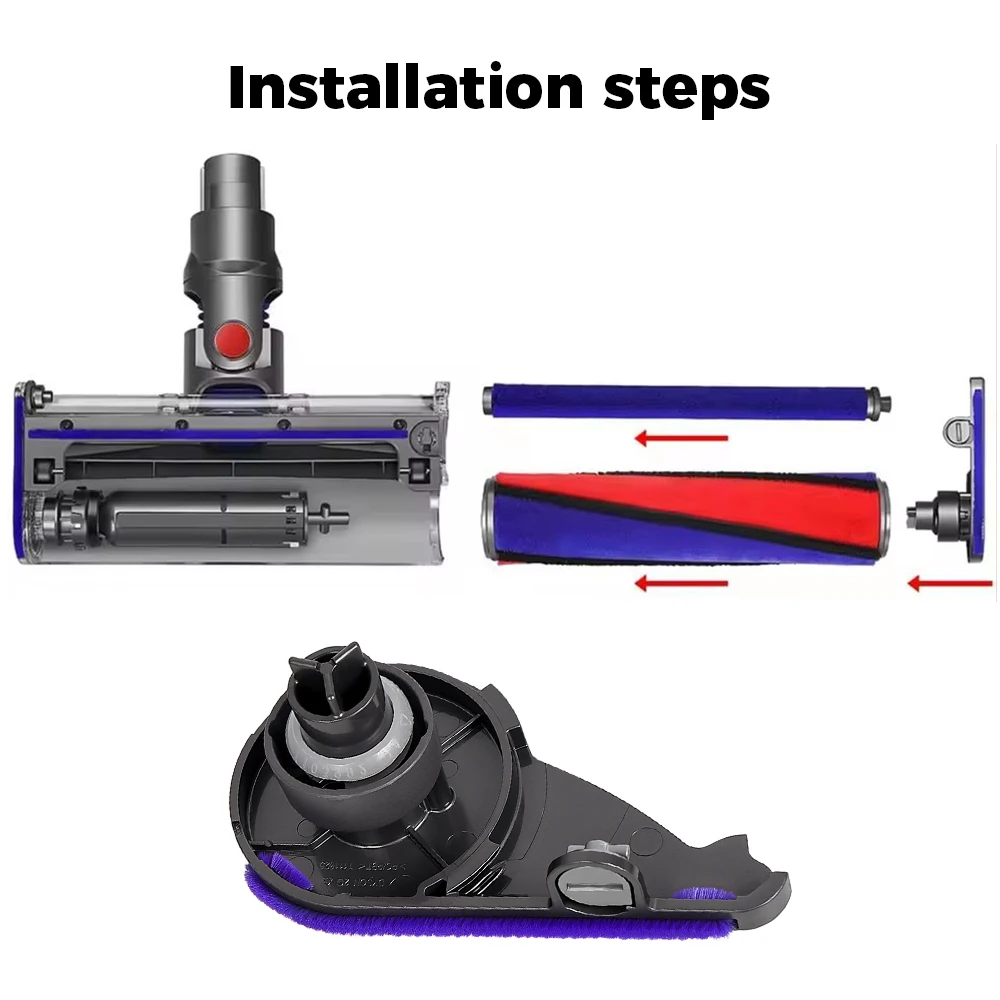 لينة المخملية شفط رئيس الجانب غطاء استبدال ل دايسون V6 V7 V8 V10 V11 مكنسة كهربائية الأسطوانة فرشاة بار نهاية غطاء غطاء