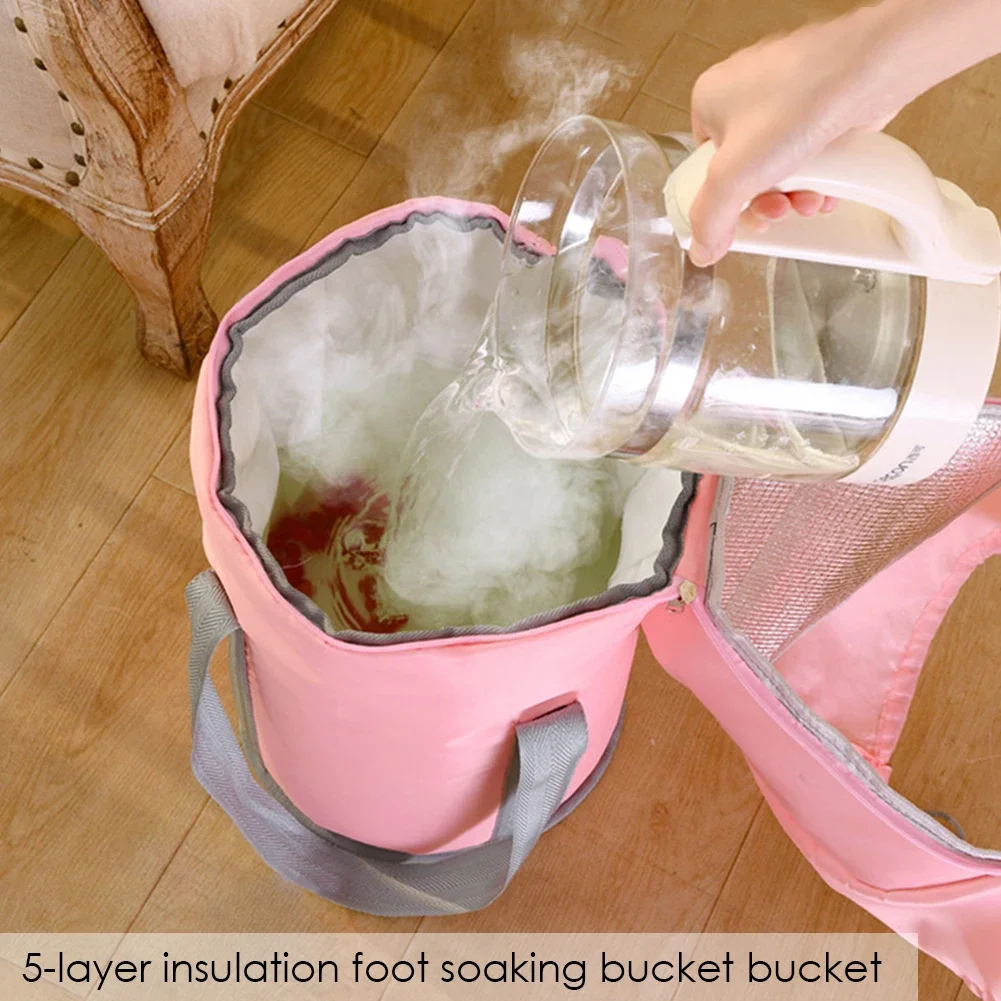 Large Capacity Folding Foot Bath Basin Deepened Soaking Bucket Knee Warm Foot Soak Bag Portable Travel Foot Washbasin Bucket