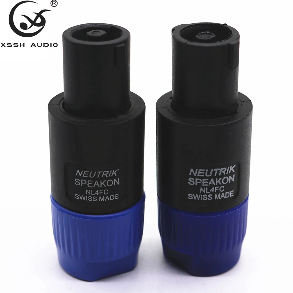 4 Uds 8 Uds 4 pines XLR YIVO XSSH amplificador audiófilo HIFI niquelado altavoz hembra conector de clavija estéreo para Cable Speakon