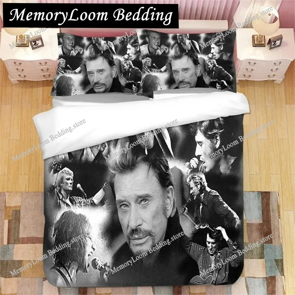 Johnny Hallyday 3D Printed Bedding Set Duvet Covers Pillowcases Comforter Bedding Set Bedclothes Bed Linen Home Textileextile