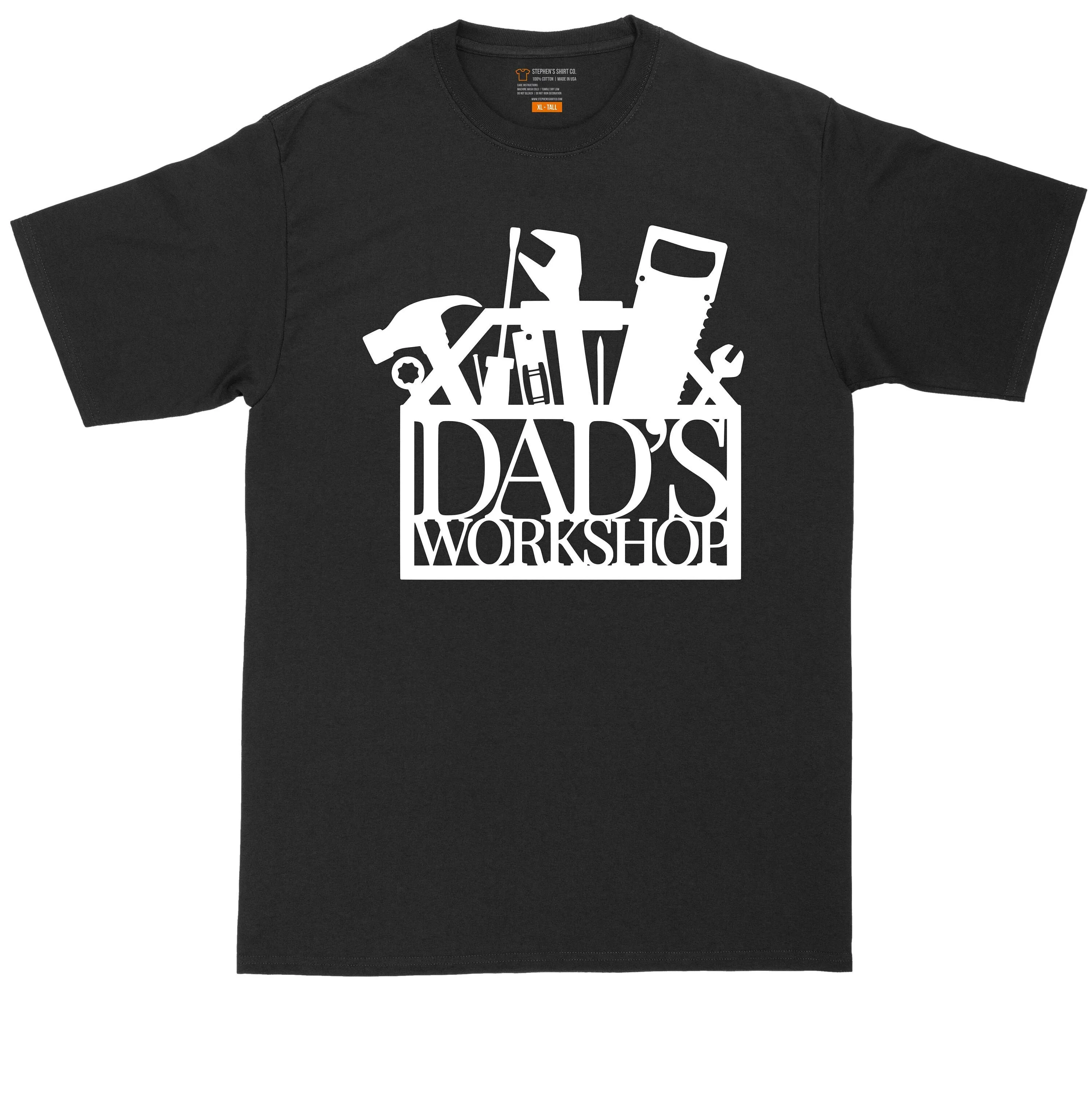 Dads Workshop Big and Tall Men Fathers Day Present for Him T shirt