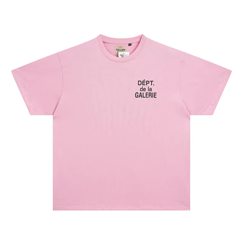 GALLERY DEPT Classic new color scheme French alphabet print couple crew neck short-sleeved T-shirt
