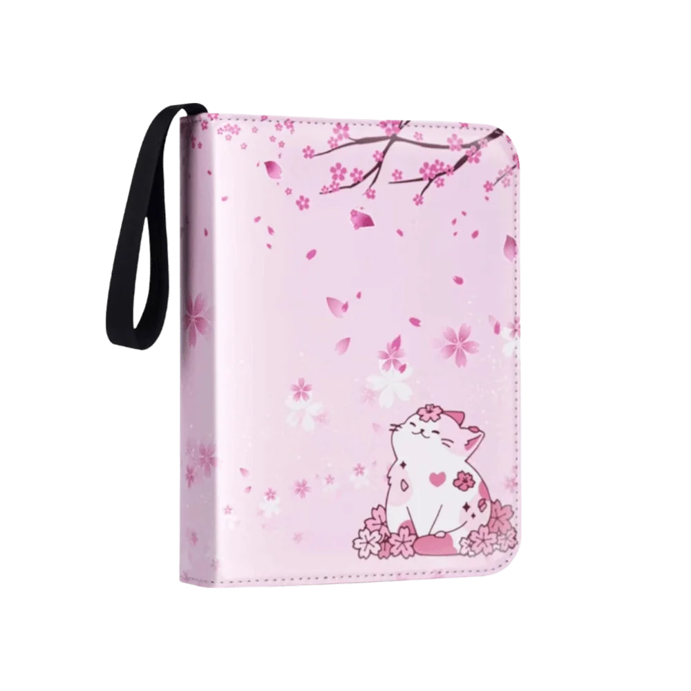 Christmas Gift Large Capacity Card Binder Loose Leaf Waterproof Card Album Zipper PU Leather Card Collection Holder Anime Game