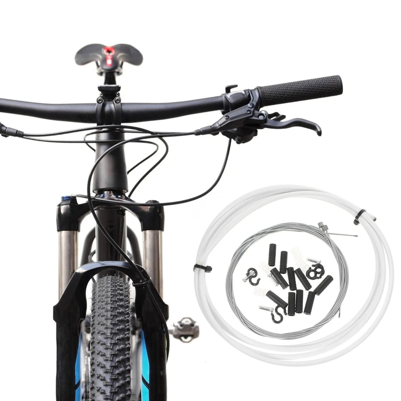 

2 комплекта тормозных тросов, сверхпрочные, устойчивые к коррозии, для замены тормозной системы велосипеда, долговечные.