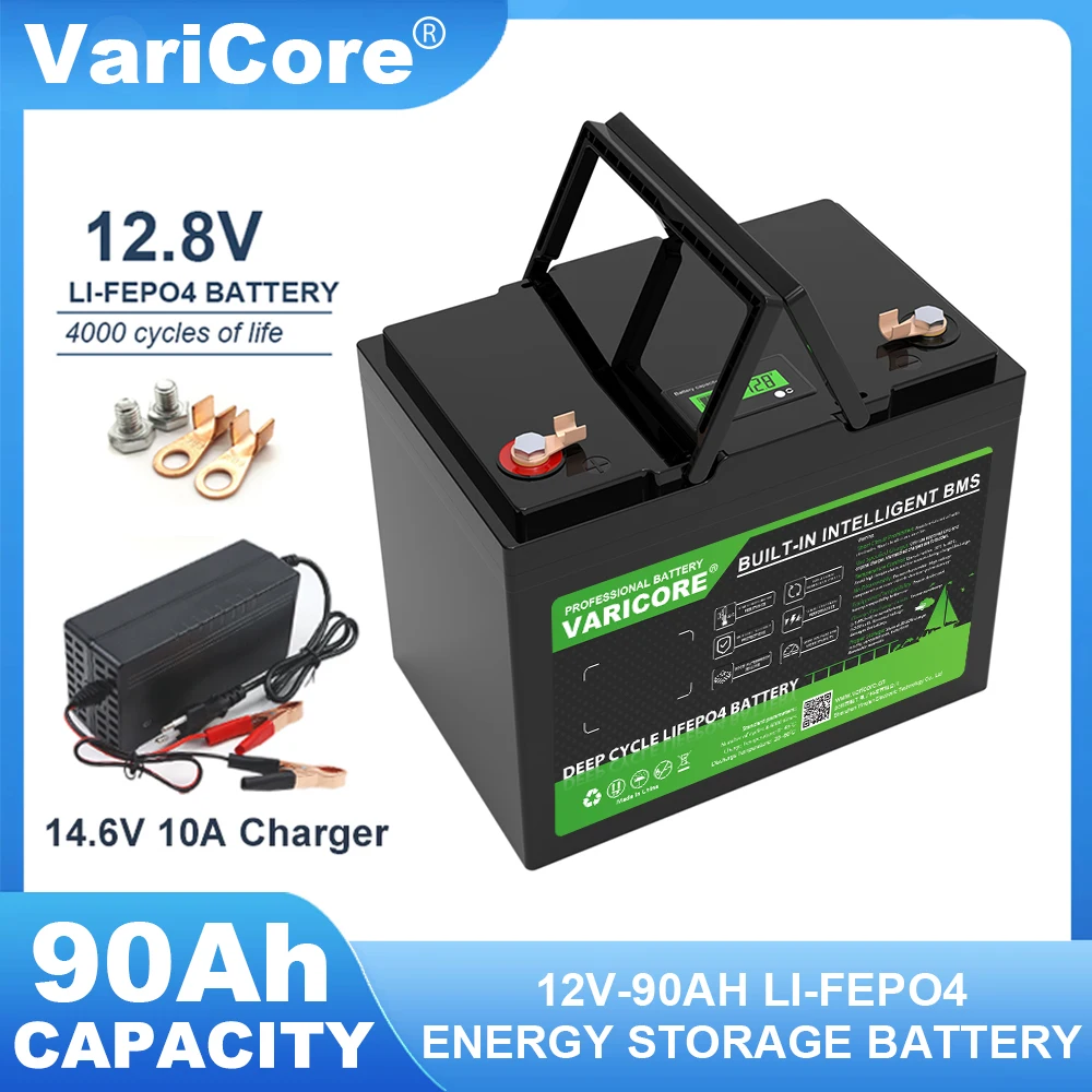 VariCore 12V/12.8V 90AH Lithium Iron Phosphate Battery 12V 4s    Golf Power Tool Equipment Special