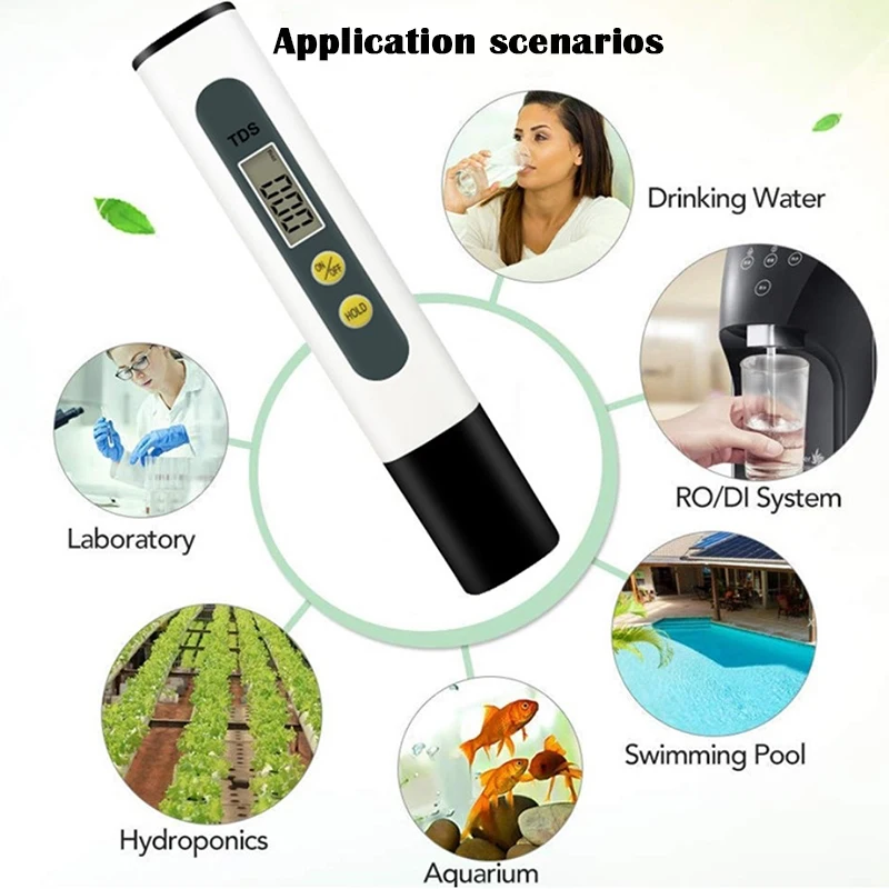 0.01 Tds Ec PH Meter for Water Quality Digital PH Tester Pen with 0-14 PH Range