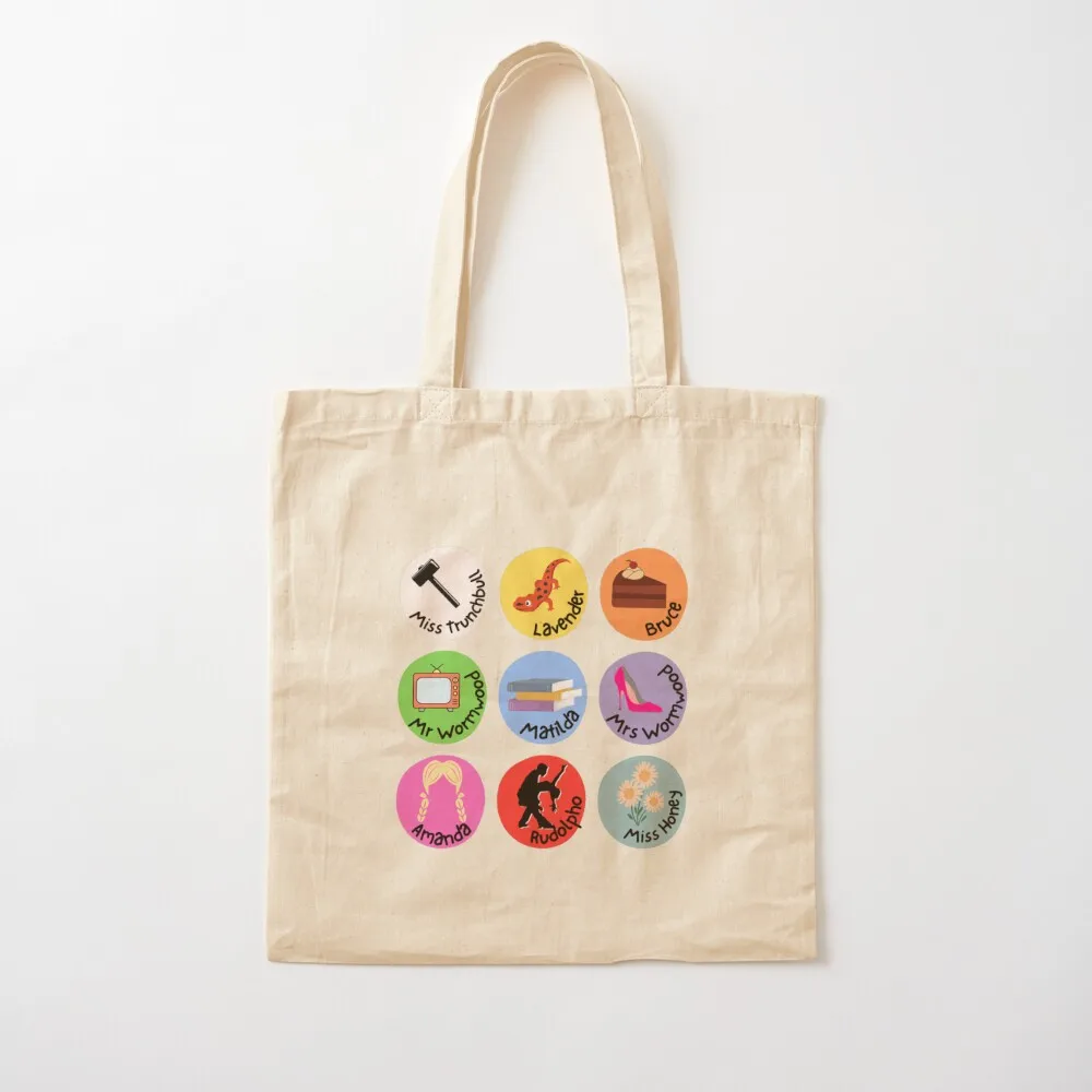 حقيبة يد نسائية من Matilda Characters Pop Art Active حقيبة رائعة للسوبر ماركت قابلة للطي حقيبة يد نسائية للمتسوقين #2