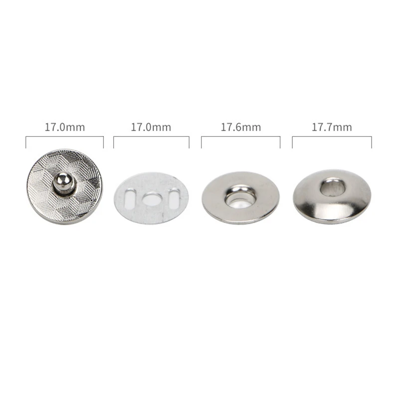 5 Sets 17mm Round Magnetic Button Coat Invisible Concealed Buckle Laptop Wallet Bag Clothing Accessories Leather Eye Buckle