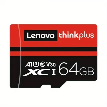 Lenovo ThinkPlus Mini Micro SD Card Class 10 TF Flash Card 64GB Red & Black Memory Card For Mobile Phone PC Speaker