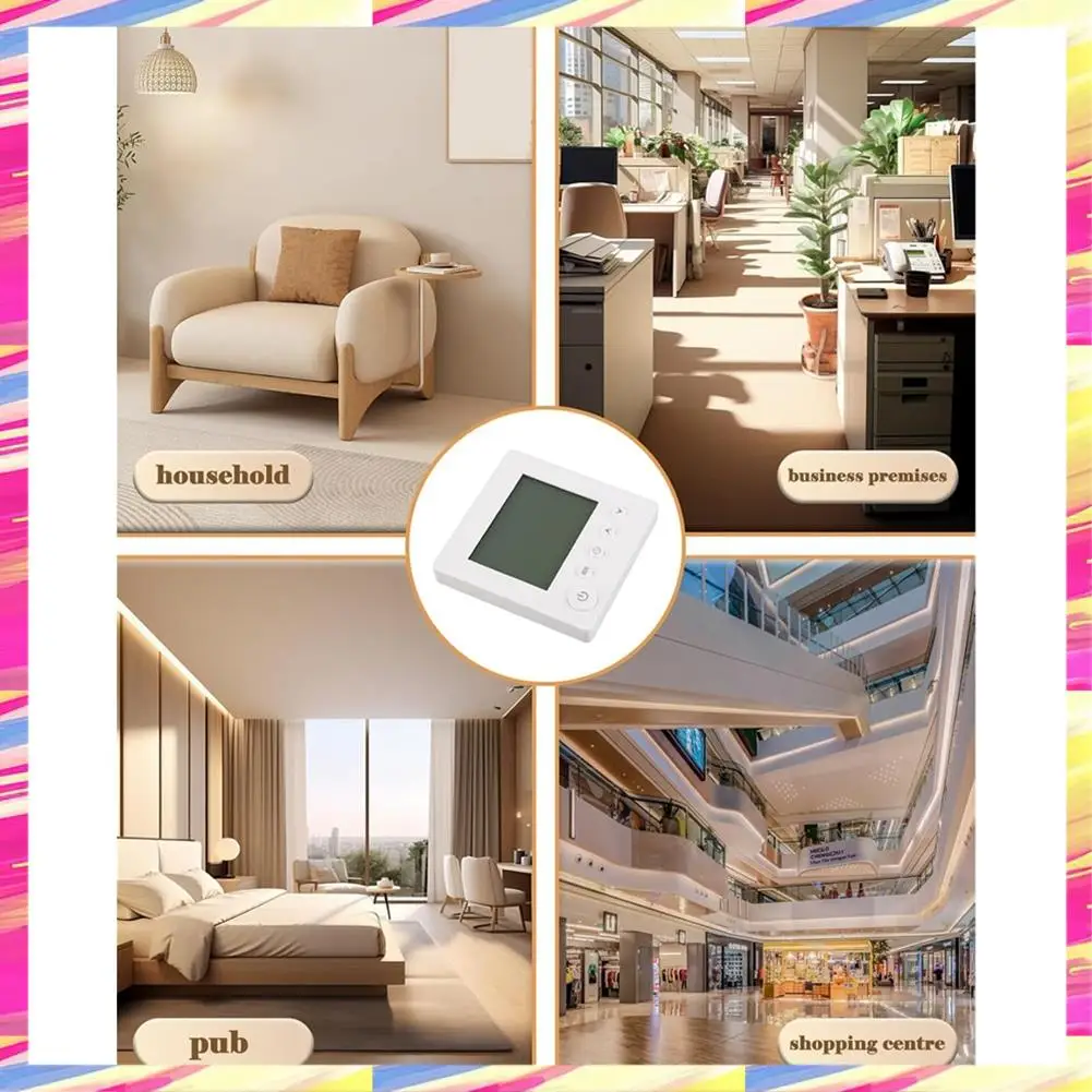 AIAI Layar LCD Termostat Cerdas Untuk Pemanas Listrik, Fitur yang Dapat Diprogram AC 95-240V 25A