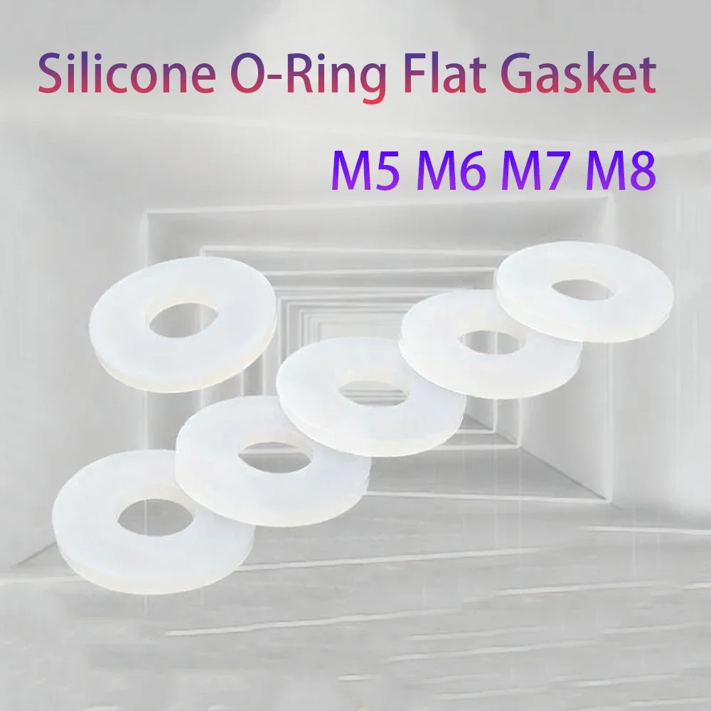 20-150Pc Silicone O-Ring Flat Gasket M5 M6 M7 M8 High Temperature Resistant Heater Faucet Heat Resistant Insipidity Seal Washers