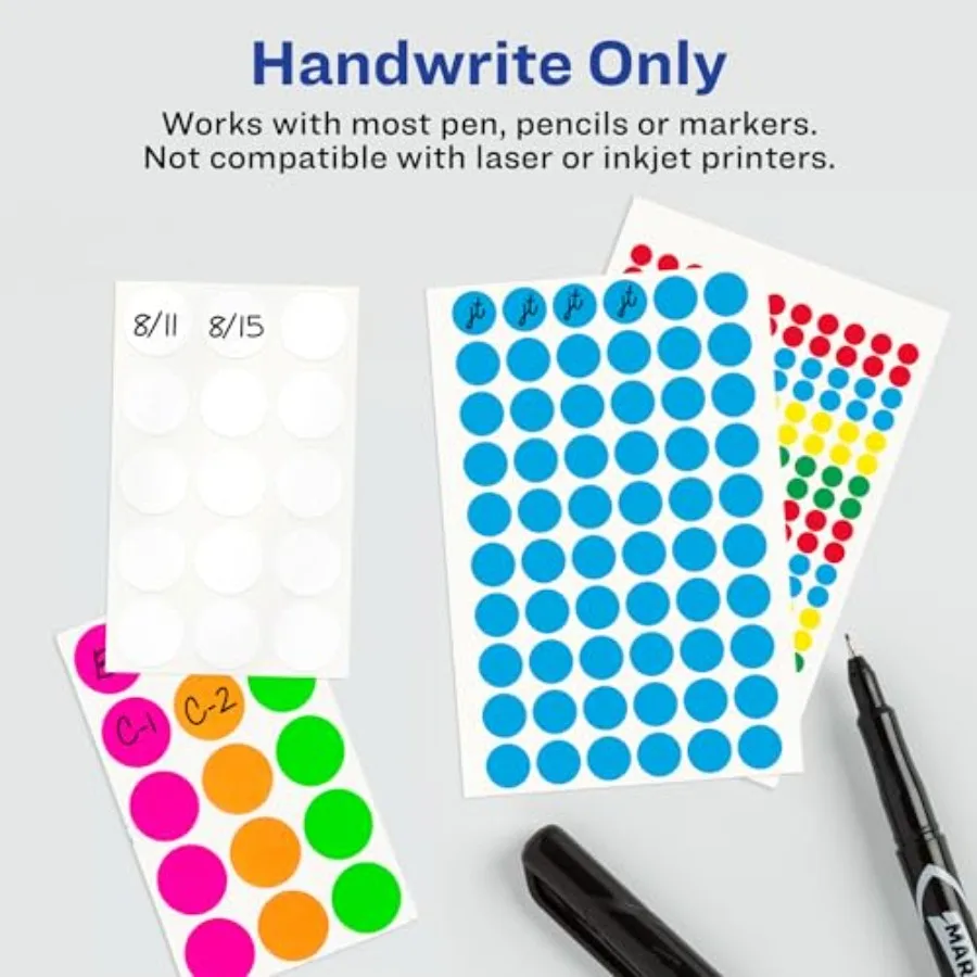 Limited-time special offer Color-Coding Removable Labels, /4 Inch Round Labels, Assorted Colors, Non-Printable, 760 Dot Sticker - Image 4