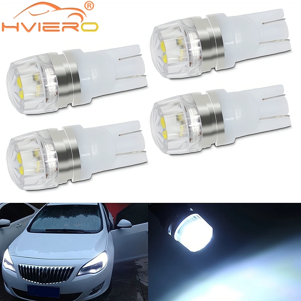 

4Pcs Car Reverse Light T10 194 W5w Led 12V Auto Wedge Backup Bulb Turn Signal License Plate Side Marker Lamp Parking Trunk Tail