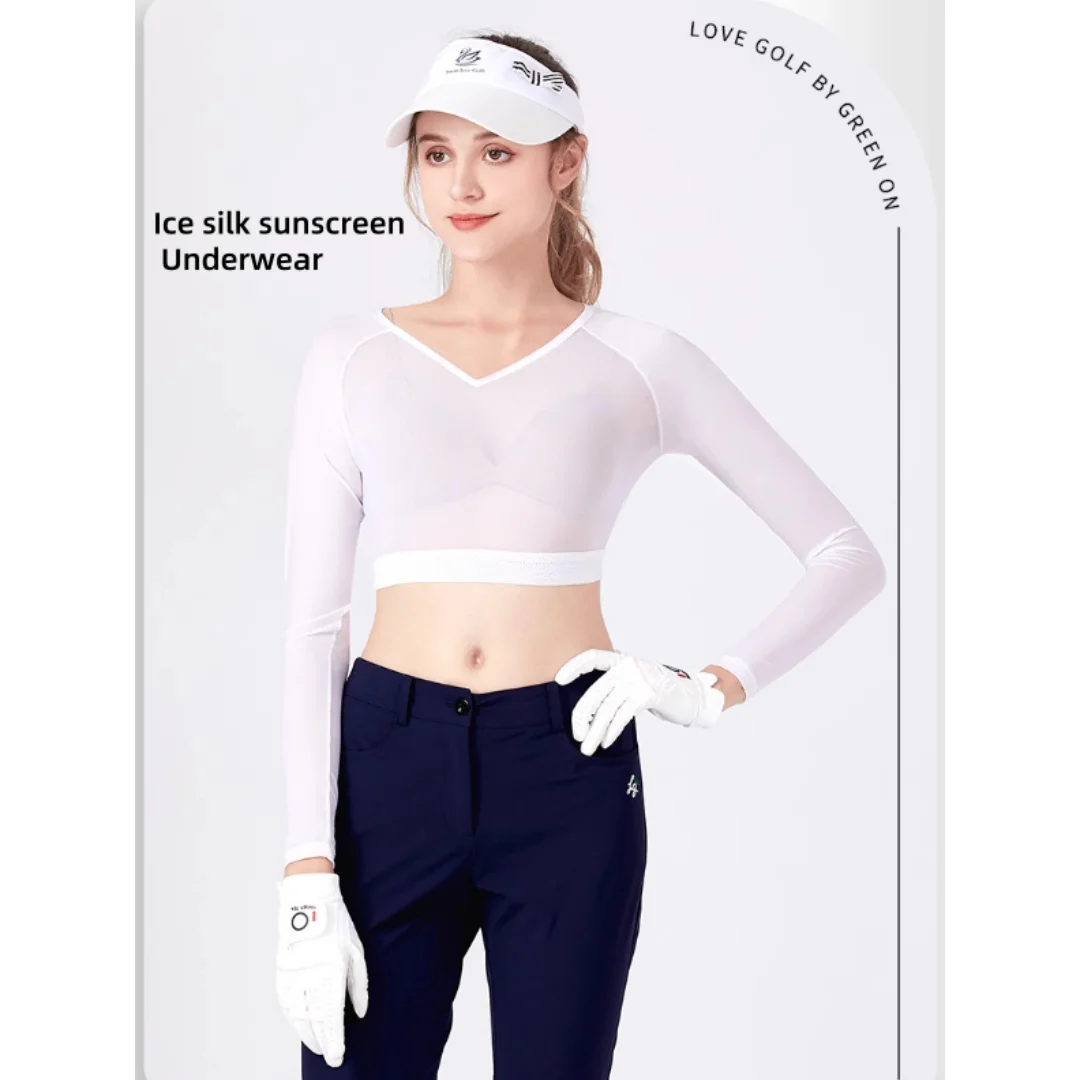 LoveGolf Golf Sunscreen Shirt Summer Women's Sports Top Bottom Shirt Women's Bottom Shirt Ice Silk Summer