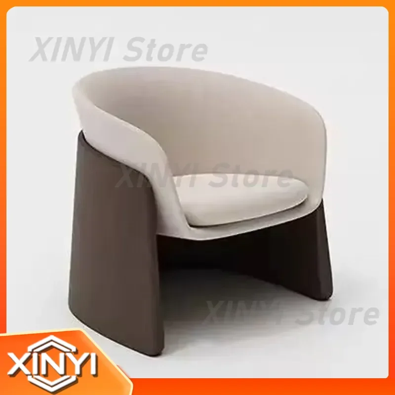 Wabi Sabi Wind Light Luxury Negotiation Chair for Hotel Homestay Sales Department Leisure Area Reception Single Sofa Chair