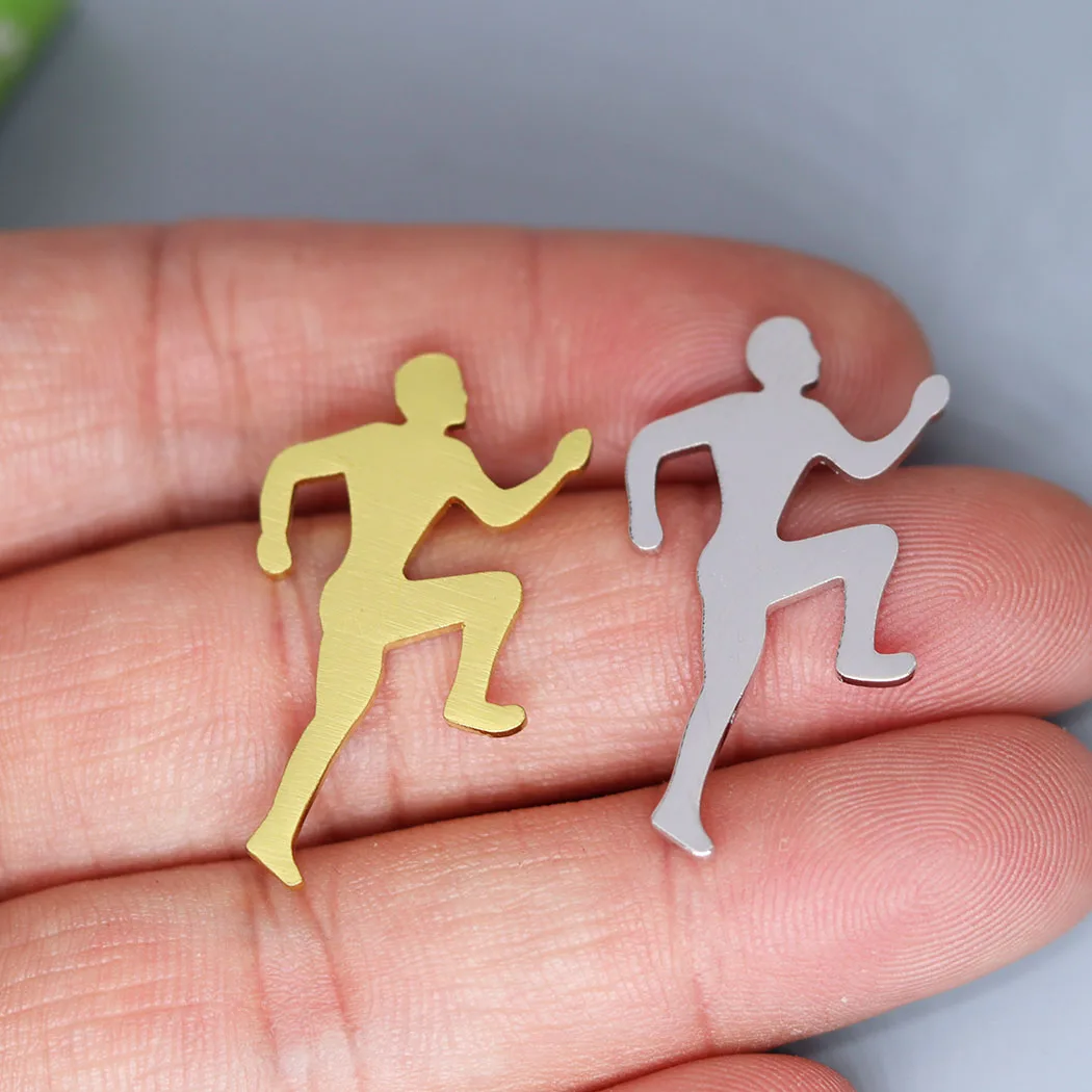 3pcs Power Running Man Charm for Jewelry Metal Accessories DIY Charms For Jewelry Crafts Findings