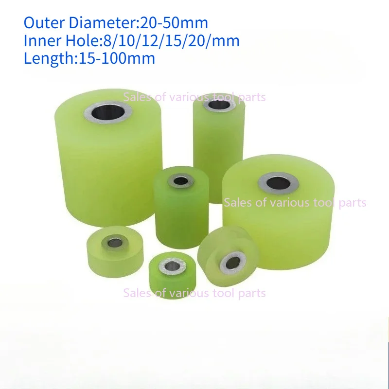OD 20-50mm Wear Resistant Polyurethane Through-Hole Roller Motor Drive Wheel Active Rubber Wheel Power Transmission /Guide Wheel