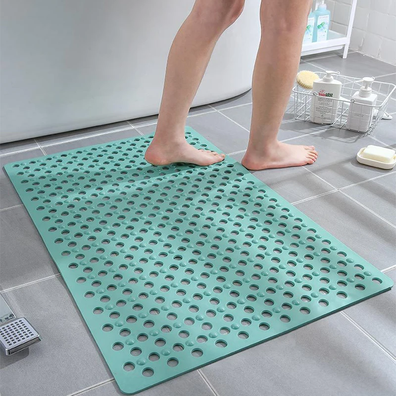 PVC shower mat kitchen bathroom supplies super porous large bathroom mat non-slip bathtub strong suction and mildew resistant
