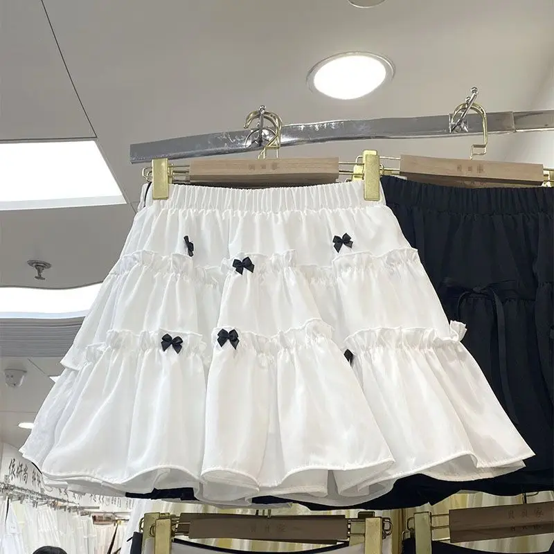 

Японская мини-юбка в стиле субкультуры, с высокой талией, плиссированная, с бантом, А-силуэт, новинка 2026 года, Y2K, милая повседневная женская юбка, новая уличная мода
