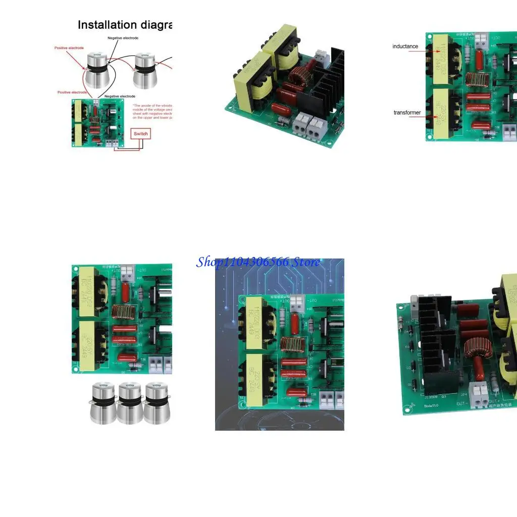 

02DD Multipurpose 220V Ultrasonic Cleaner PCB Driver Board with Transducers for Car Washing Machines