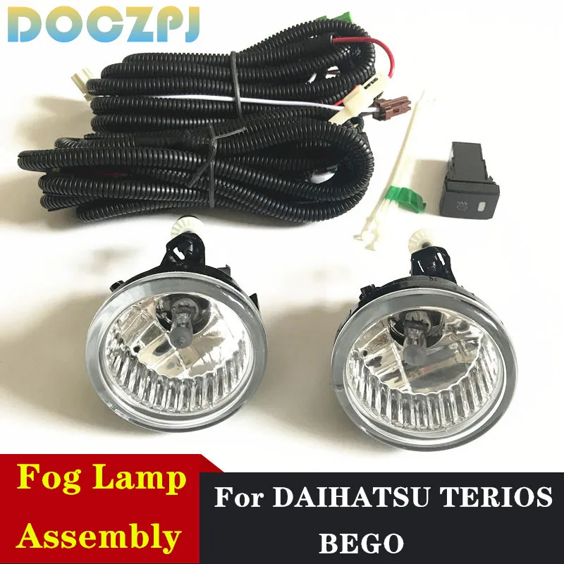 1Set Car Front Fog Lamp Foglight Assembly For DAIHATSU TERIOS/BEGO 2007 2008 2009/TERIOS 2013 With Switch Upgrade Kit