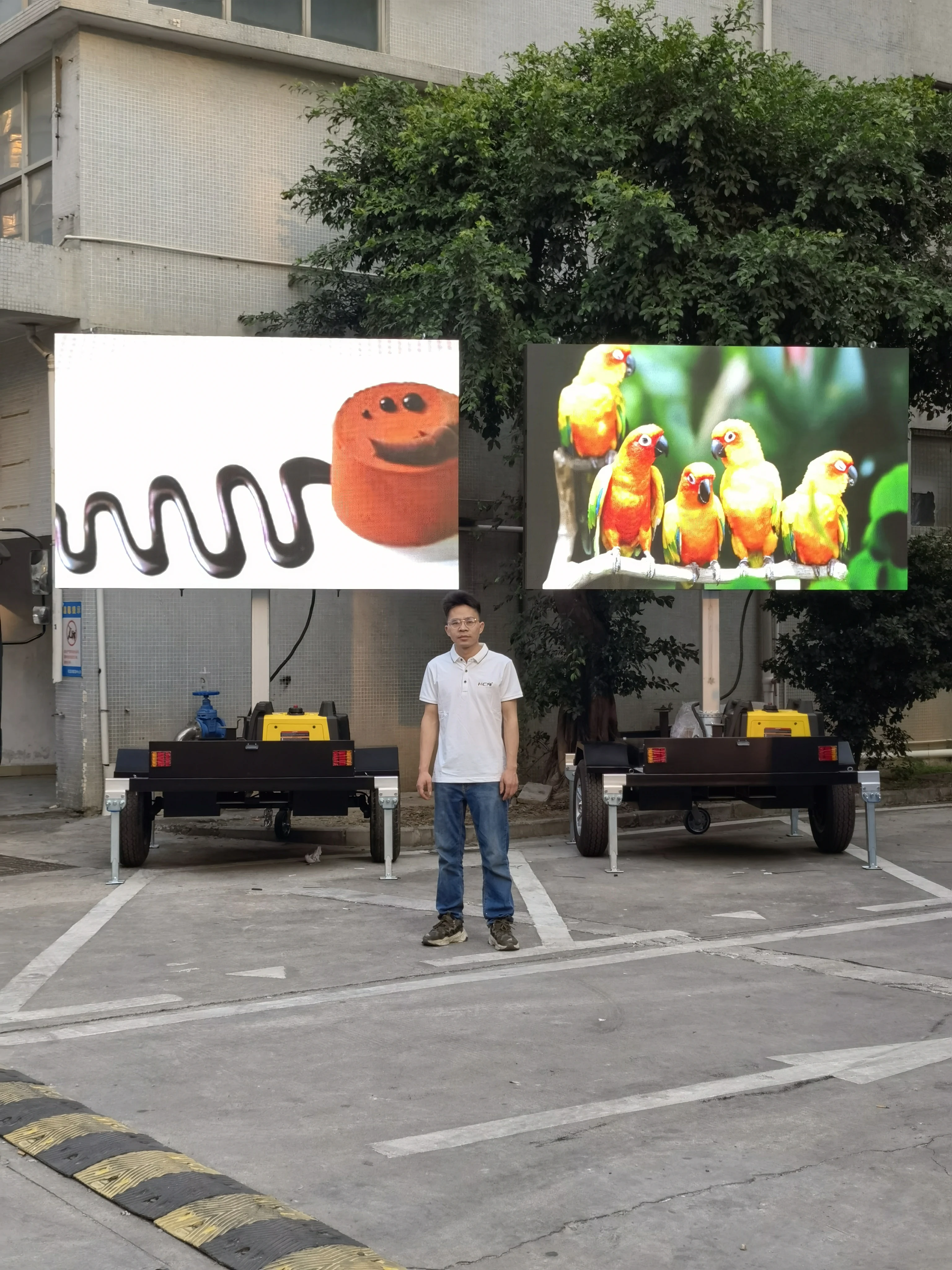 P2 نموذج LED شاشة حائط الفيديو مقاوم للماء في الهواء الطلق كامل اللون LED عرض المقطورات IP65 5 مللي متر بكسل الملعب وسائل الإعلام الإعلانية استخدام SDK #3