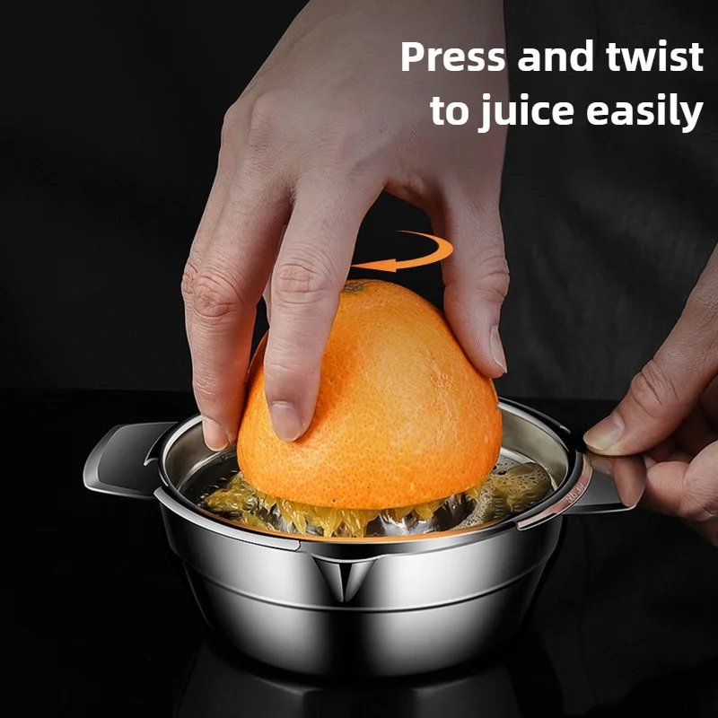 Manual Juicer, Household Stainless Steel Juicer, Lemon Orange Squeezer, Press Type Juicer