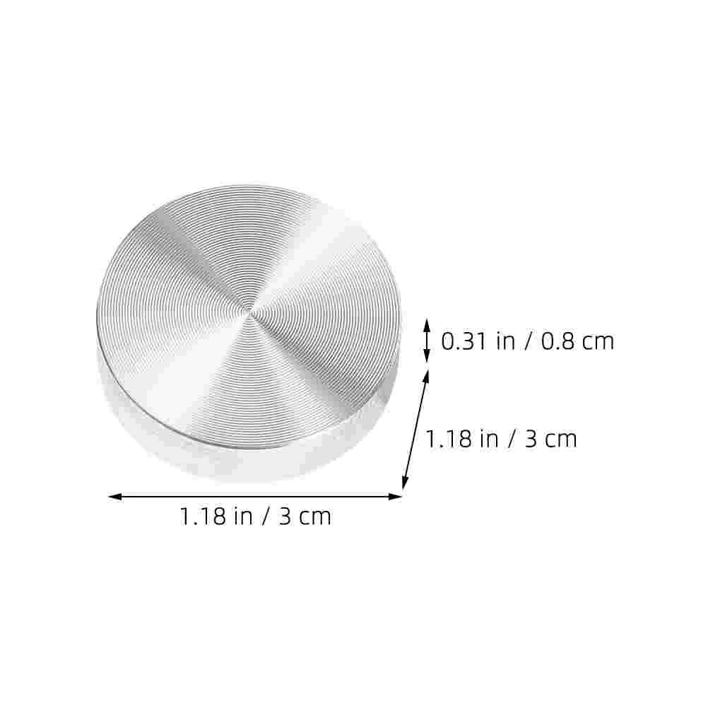 Adaptateur de gâteau rond solide en aluminium, disque en alliage d'aluminium, vitrine pour table à thé, dessus en verre métallique, tampons coordonnants, 4 pièces