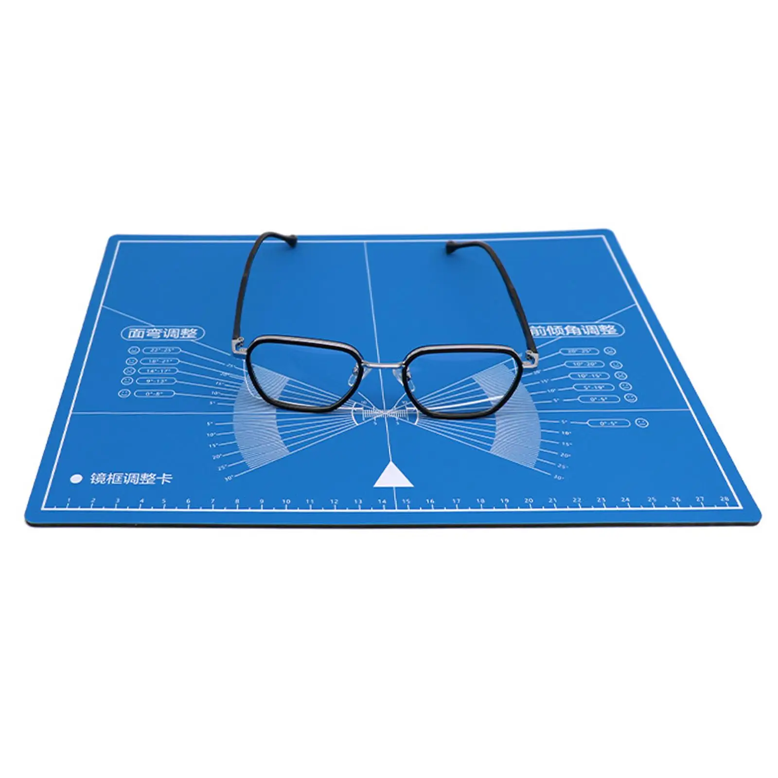 PVC Double Side Lens Test Card Glasses Frame Adjustment and Angle Measurement Plate for Optical Workshop