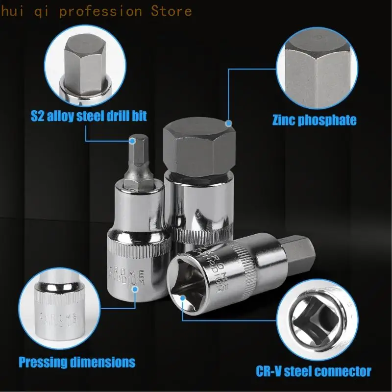 1/2 Drive Bit-Werkzeugsatz, 12-teiliges Set mit blauem Koffer, perfekt für Reparaturarbeiten H8WE – Detail 4