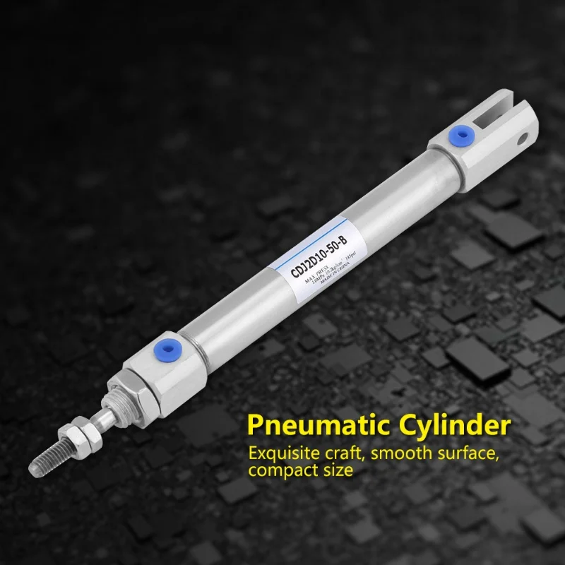 1pc Mini Stainless Steel Dual Acting Stoke 50mm / 2inch Air Pneumatic Cylinder Max. 1Mpa